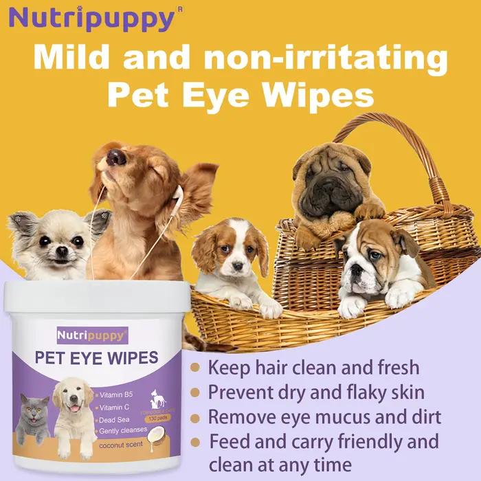 Lingettes humides pour les yeux pour chiens et chats