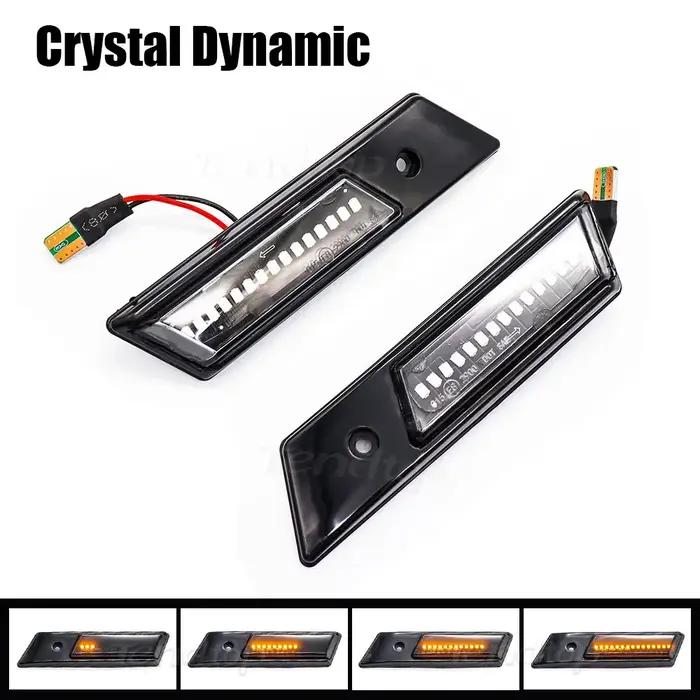 2 pièces adaptées à la BMW E32 E34 E36 1990-1996 M3 M5 3 5 7 séries feux de position latéraux de voiture LED dynamiques