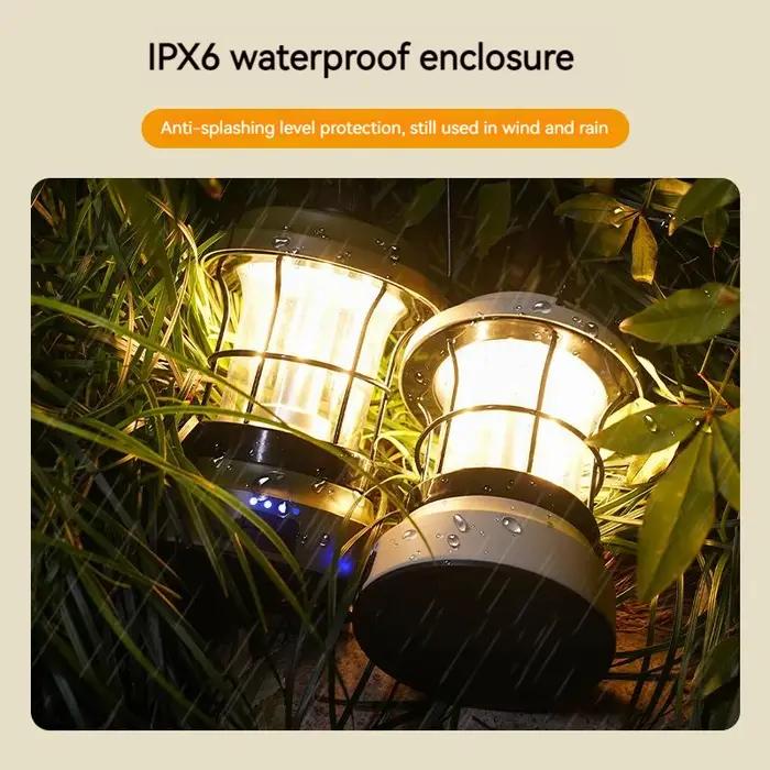 Lampe rétro Portable lanterne de Camping USB Recharge Camping tente voyage lumière Vintage éclairage