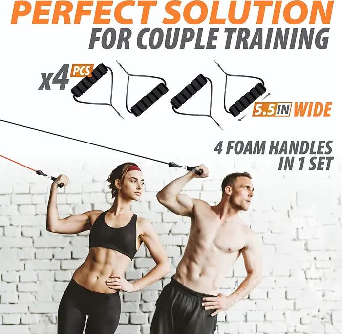 Ensemble de bandes de résistance pour exercices de Fitness, 360lb, Tubes élastiques, corde de tracti