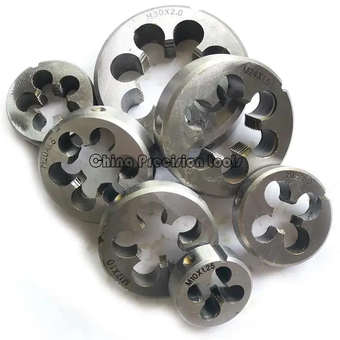 Matrices à filetage métrique HSS M10 M11 M12 M13 M14 M15 M16 M17, matrices rondes à droite M18 M19 M