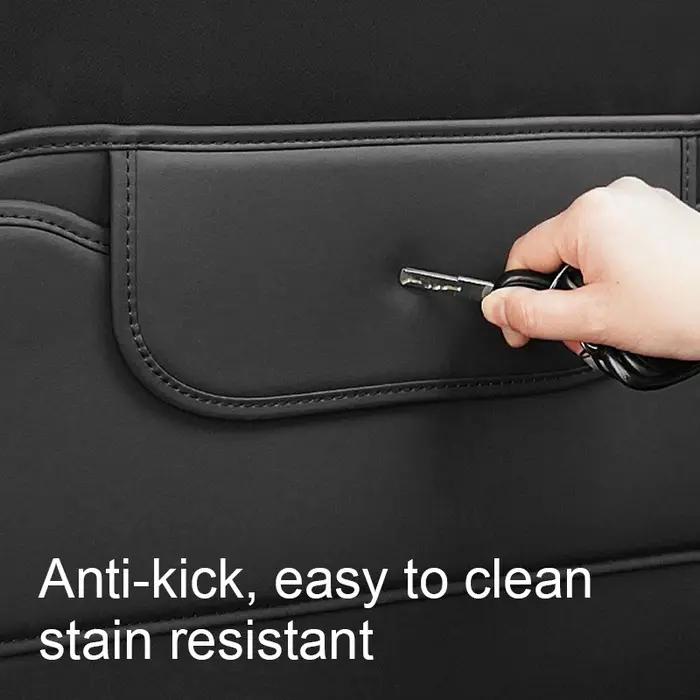 SEAMETAL – coussin Anti-coup de pied pour siège arrière de voiture, intérieur en cuir Pu, tampons de