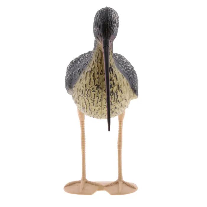 Leurre courlis réaliste en plastique avec long bec - épouvantail oiseau pour jardin et chasse