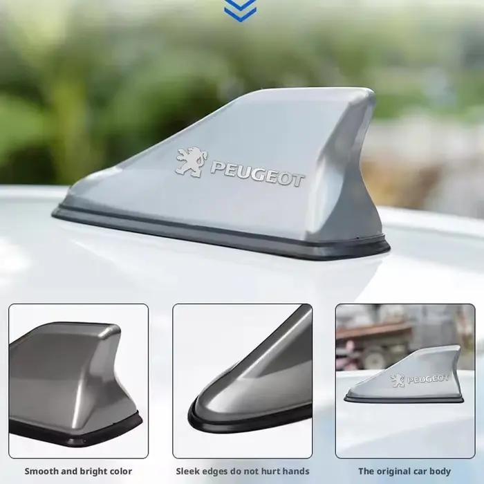 Antenne aileron toit voiture logo Peugeot - Signal radio FM/AM forme requin 408 308 3008 208