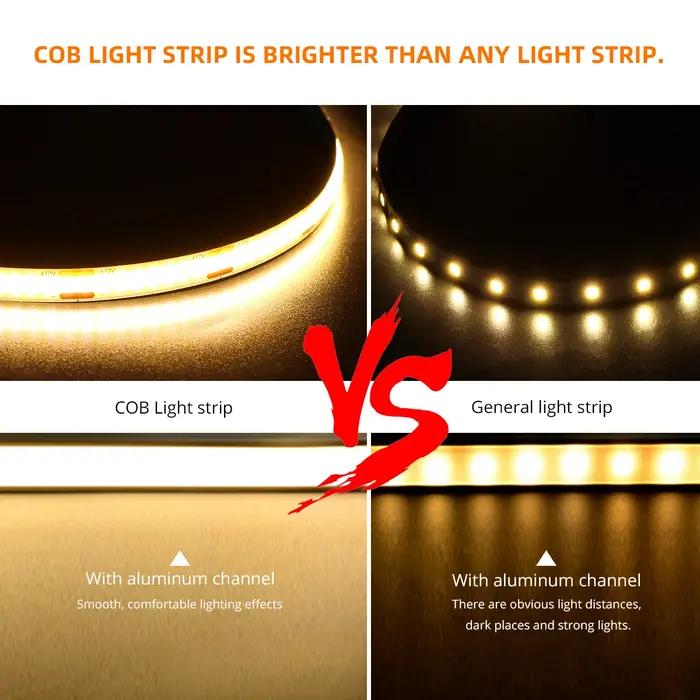 Tuya-Bande LED COB Ultra Lumineuse, Smart Life, Ruban Flexible, 320-3000 K, RA90, Fonctionne avec Al