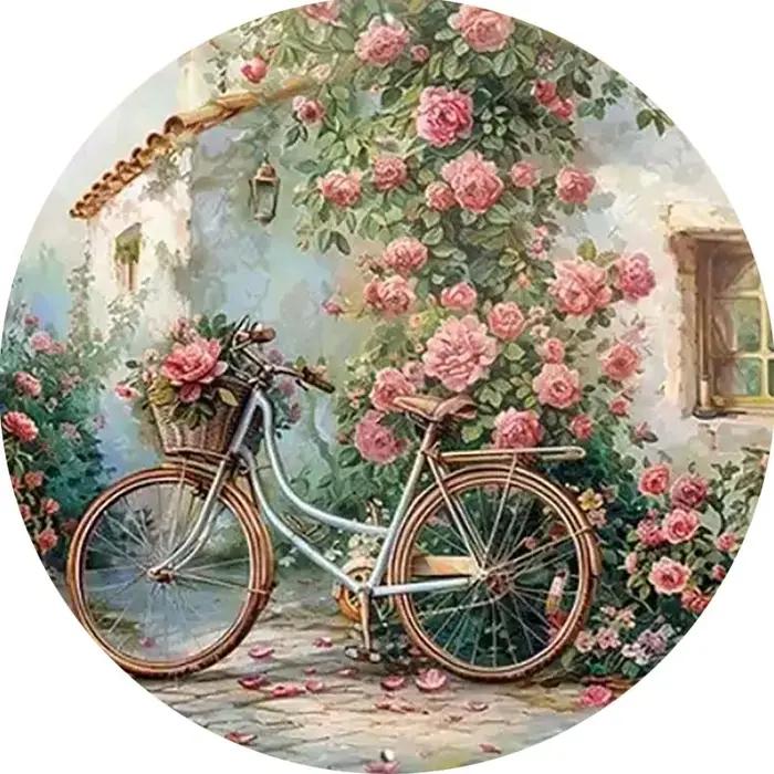 Art mural rond en aluminium