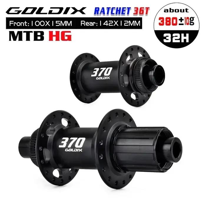 GOLDIX GDX370 32H moyeu de vélo roulement scellé serrure centrale frein à disque j-bend 32 trous cli