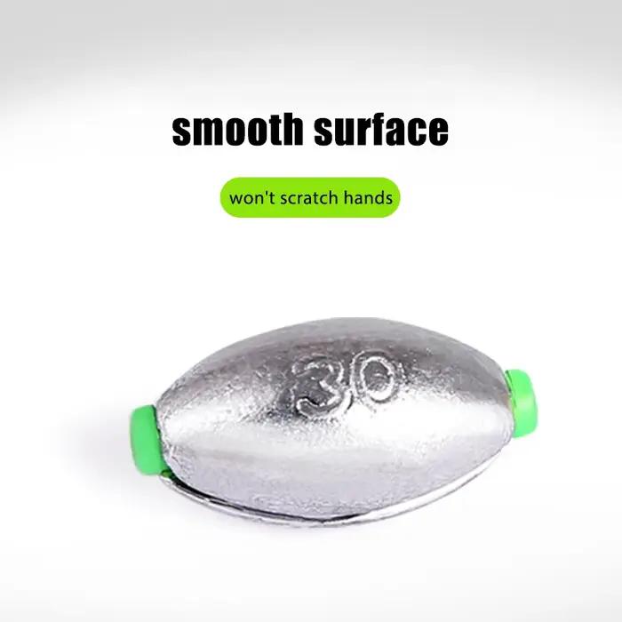 Plomb en plomb en forme d'olive avec Tube en plastique, changement rapide, poids ouverts de 2 à 50g