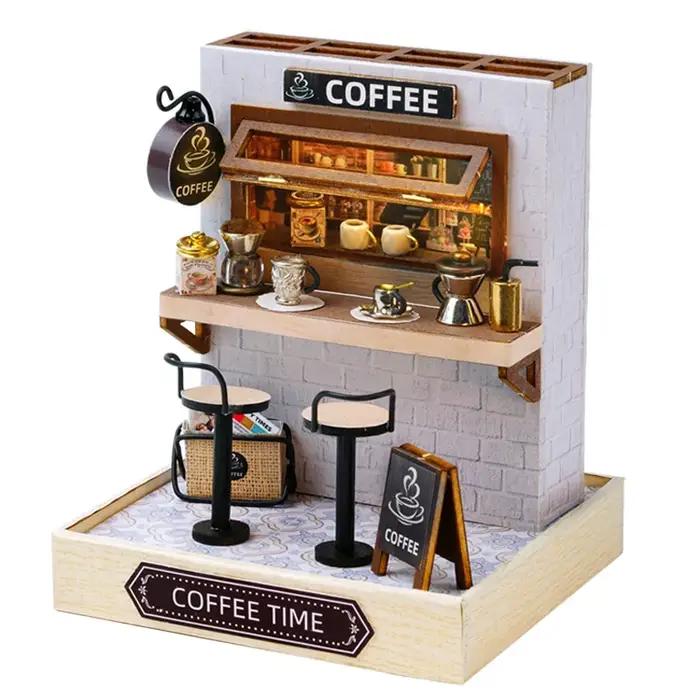Puzzle 3D Maison de Course Miniature en Bois Assemblage Créatif Jouet Éducatif Occasions Spéciales Enfant Adulte