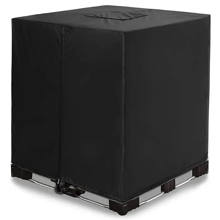 Housse fourre-tout IBC à fermeture éclair 210D, matériau en tissu oxford noir et vert pour réservoir