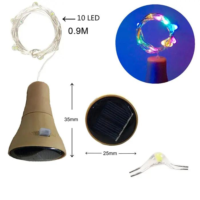 LED solaire alimenté bouchon de bouteille lumière chaîne extérieure étanche solaire guirlande lumièr