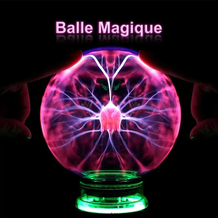 Lampe à boule de plasma magique en verre