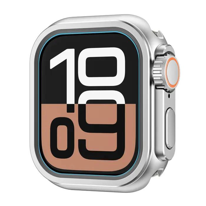 Cadre bumper métal pour Apple Watch 46mm 45mm 44mm - Protection coque iWatch série 10 9 8 7 6 5 SE Ultra