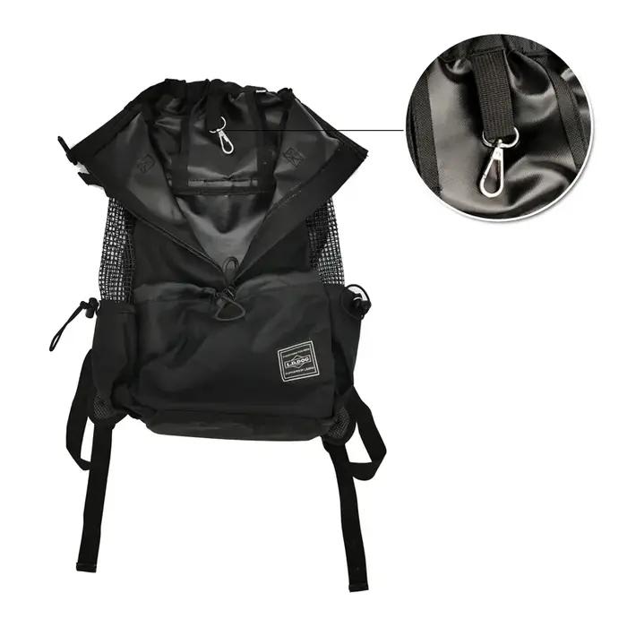 Sac de transport respirant pour chien de grande race pour randonnées cyclistes et voyages en plein air adaptable à toutes les saisons et parfait pour les grandes races comme le Golden Retriever ou le Bulldog