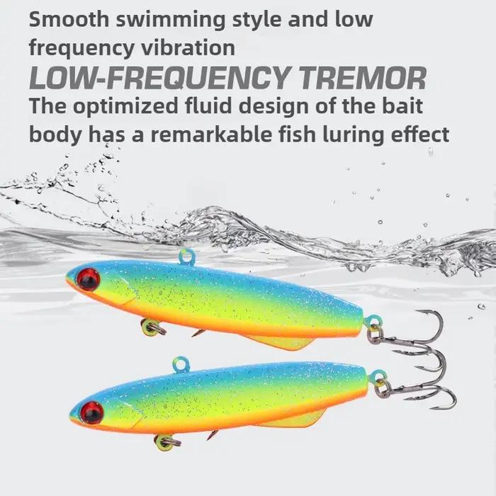 Acier froid plongée profonde VIB leurre 18g 28g pêche d'hiver résistant au gel sans lèvres Vibration appât pour truite doré brochet perche bar