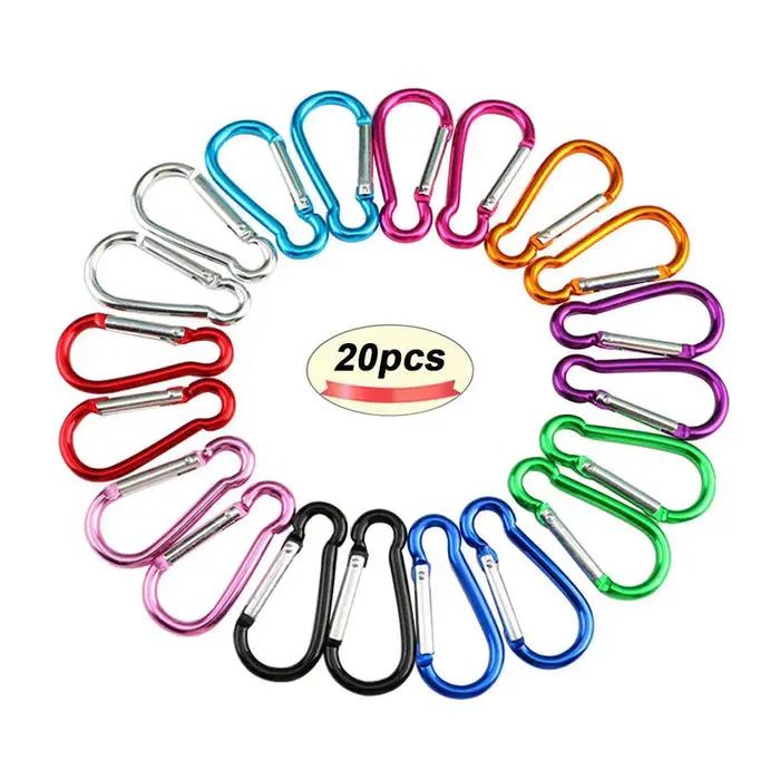 Mousqueton pour clés chaîne Mini gourde en alliage d'aluminium porte-clés Clip crochet serrure voyag