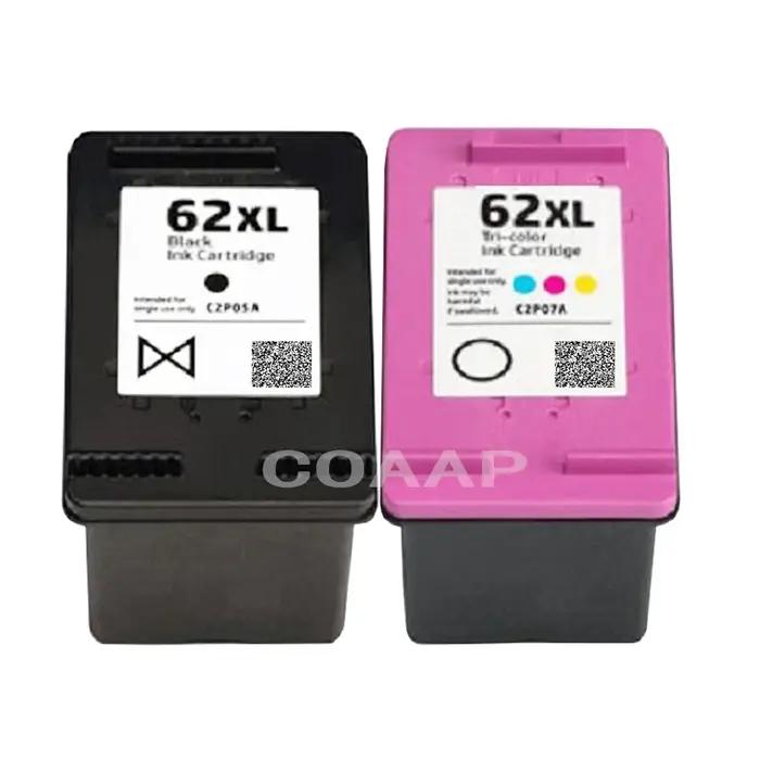 Cartouche d'encre rechargeable 62XL COAAP pour imprimantes HP ENVY 5540 5541 5542 5543 5544 5545 5546 5547 5548 occasions spéciales économiser sur impressions durable rechargeable