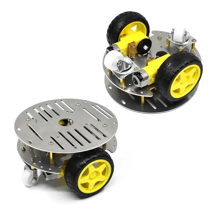Voiture intelligente en aluminium à quatre roues motrices, évitement d'obstacles, 2 roues motrices,