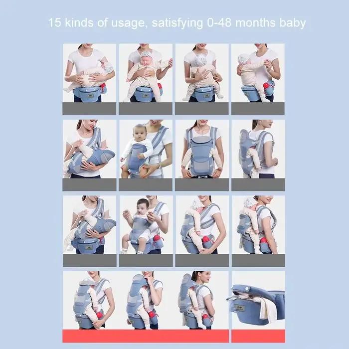 Sac à dos Kangourou Ergonomique pour Nouveau-né, Siège de Bébé, Voyage