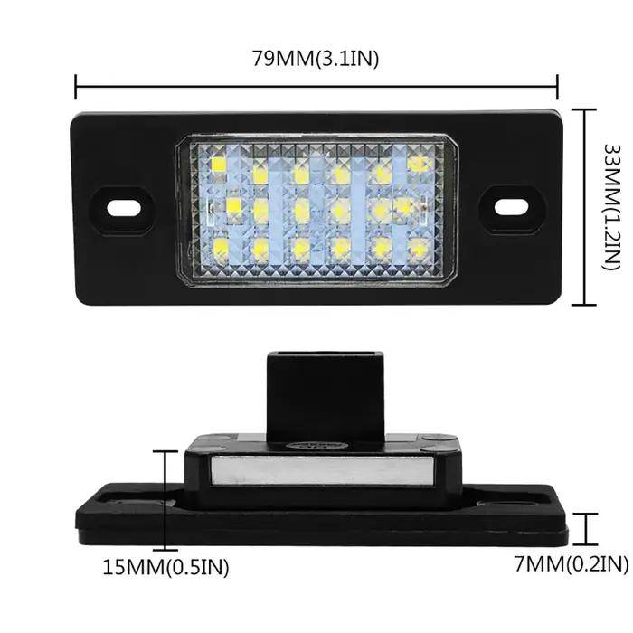 Lampe de plaque de planificateur de numéro LED, lampe de queue automatique, pas courageux, SMD, blan