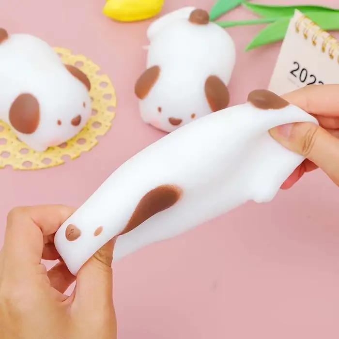 Joli cochon rose, chien blanc, animaux mignons, anti-stress, dessin animé, relaxation, soulagement de l'anxiété, décoration DIY, cadeau, accessoires DIY