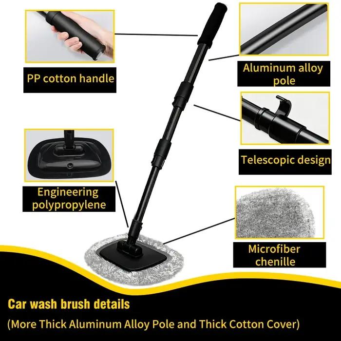 Nouveau vadrouille de lavage de voiture brosse de nettoyage télescopique longue poignée vadrouille d