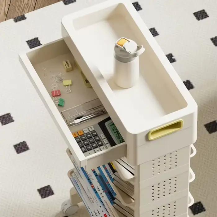 Bibliothèque Mobile à roulettes, organisateur de bureau pour étudiants, support de rangement pour li