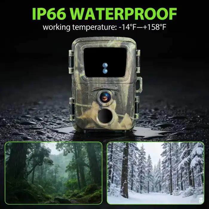 Caméra de chasse miniature d'extérieur 24MP 1080P pour la faune
