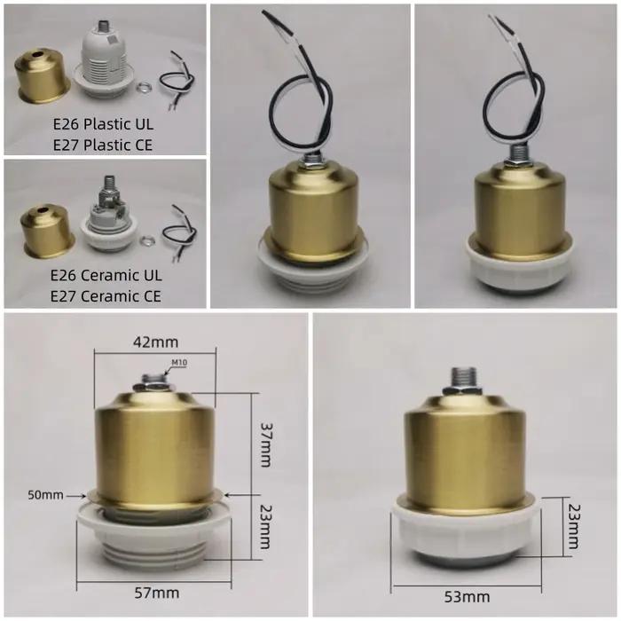 Support de lampe en céramique E27 E14