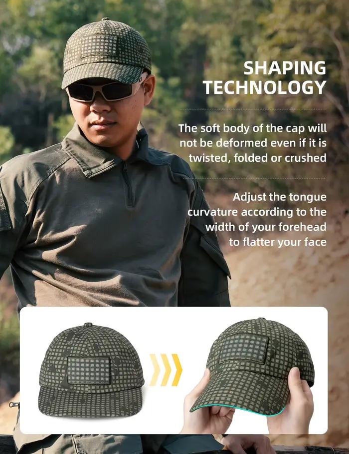 Casquette tactique IDOGEAR unisexe respirante pour chasse et sport - Réglable et absorbante