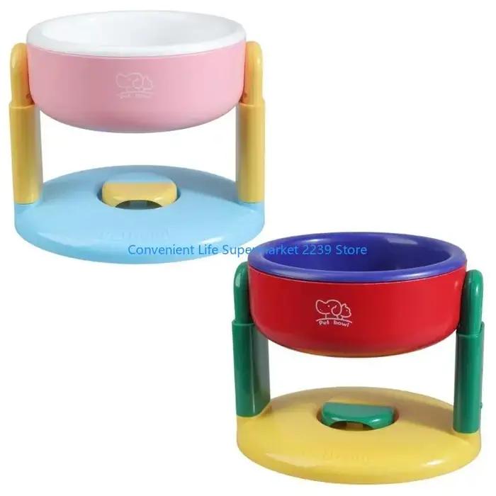 Support bol pour chien réglable en hauteur pour plupart des races avec plats couleur vive