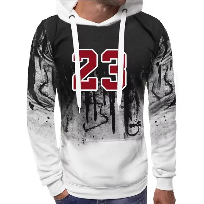 Sweat-shirt à capuche décontracté pour hommes, haut à la mode, confortable, automne hiver, tenue quotidienne, pantalons de survêtement de sport, vêtements pour hommes