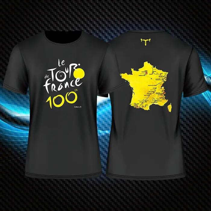 T-shirt cycliste Centenaire du Tour de France vêtement de sport unique haut en tissu confortable pour homme et femme occasions spéciales historiques