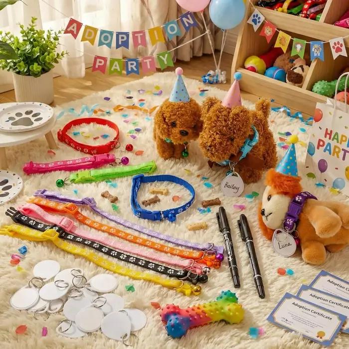Lot de 12 à 36 colliers réglables pour chiens avec carte d'identification