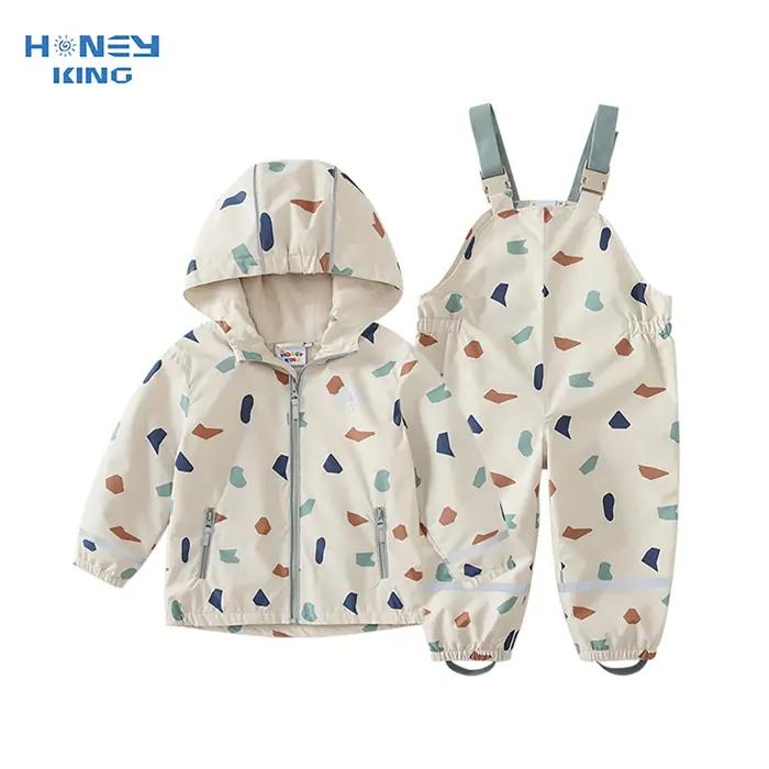 HONEYKING ensembles de vêtements pour enfants imperméable costume bébé salopette imperméable pantalo