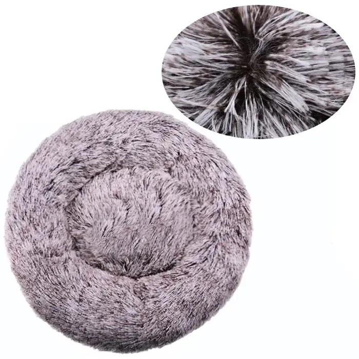 Lit rond doux et confortable pour animaux de compagnie, 6 tailles disponibles, antistress et parfait pour les chiens et chats de toutes tailles