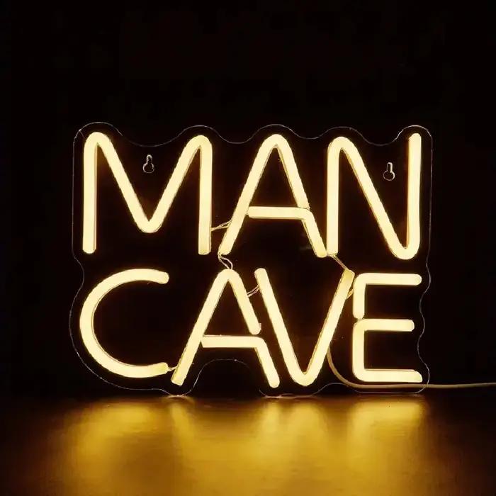 Signe de lumière néon de fumée de crâne de diversification d'homme