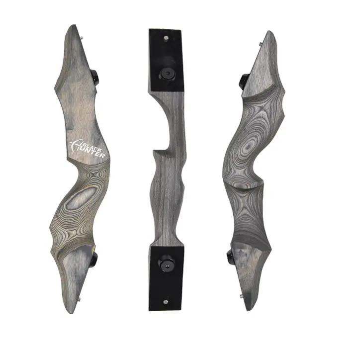 Noir Hunter arc classique Riser Longbow Riser main droite bois arc Riser américain Longbow chasse ad