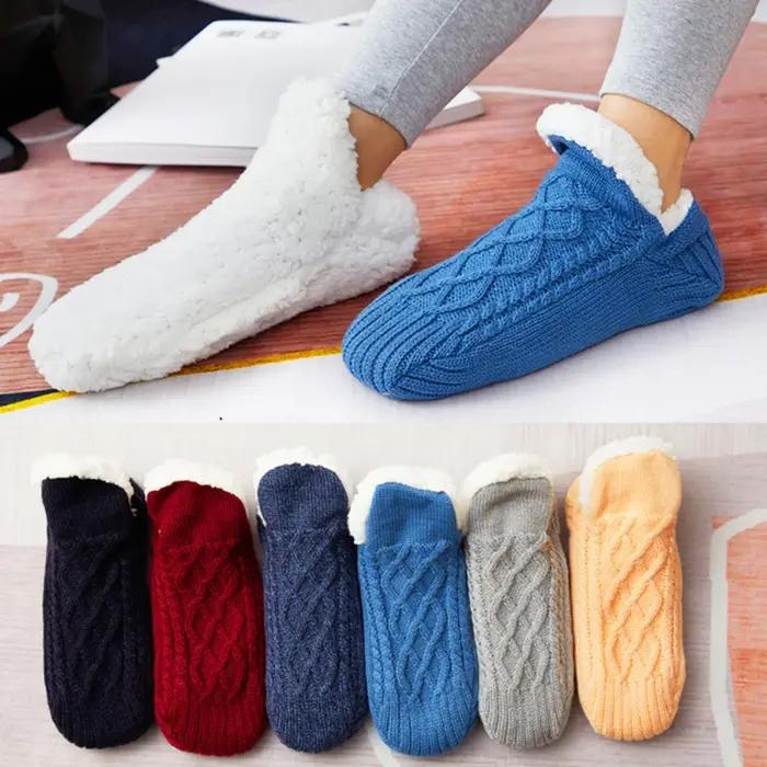 Chaussettes chasse hiver homme - Chaussettes pantoufles épaisses chaudes antidérapantes intérieur