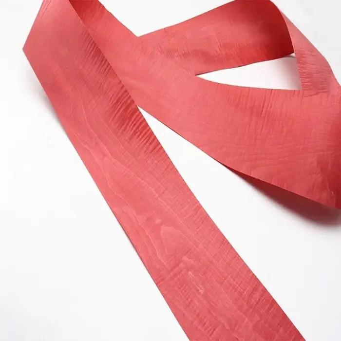 Placage d'érable bouclé rouge en bois massif épais