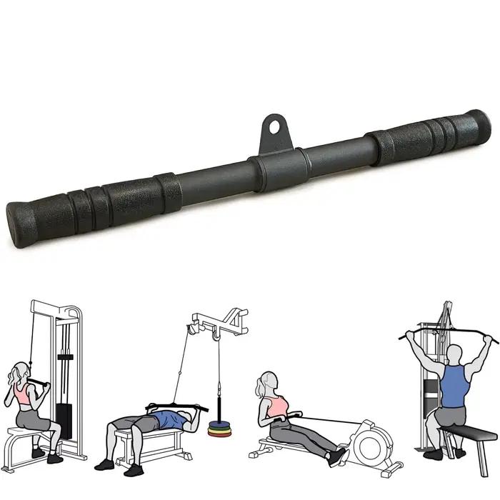 Barre droite pour triceps, barre de traction rotative à 360 degrés, accessoires de traction Lat, acc