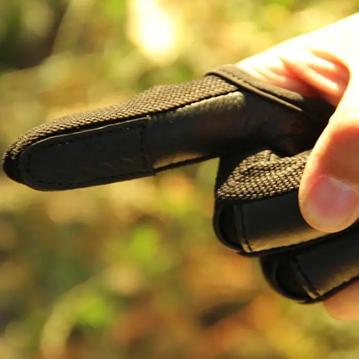 Gant professionnel tir à l'arc cuir 3 doigts protection main élastique chasse à l'arc équipement archer