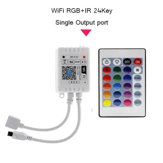 Bande LED Wi-Fi RGB/RGBW 24V avec Application Mobile et Télécommande Infrarouge pour Salon Occasions Spéciales Installation Pratique Transformez Votre Espace Lumineux