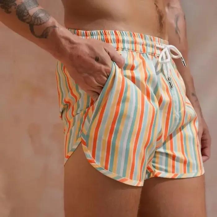 Short de plage imprimé décontracté pour homme, short de course tissé, léger, séchage rapide, non éla