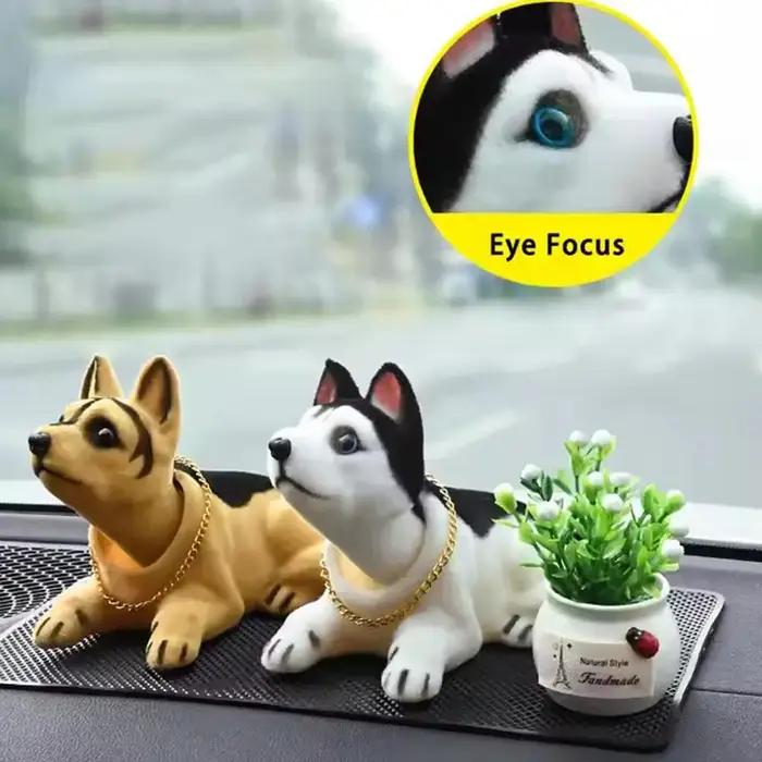 Décorations de chien mignonnes pour voiture secouant la tête Husky Bobble