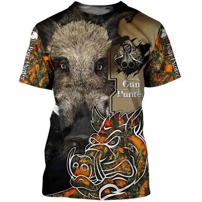 T-Shirt à Manches Courtes et Col Rond pour Homme