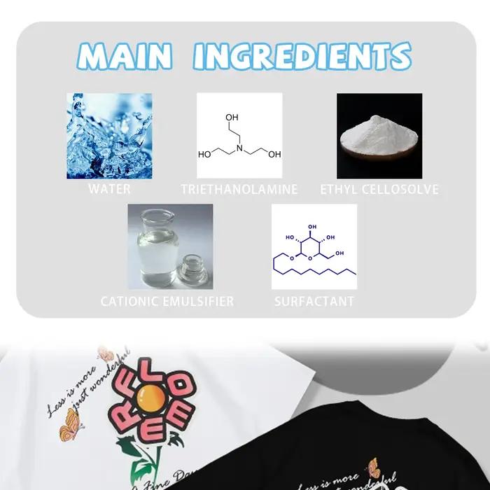 Dissolvant d'impression de vêtements
