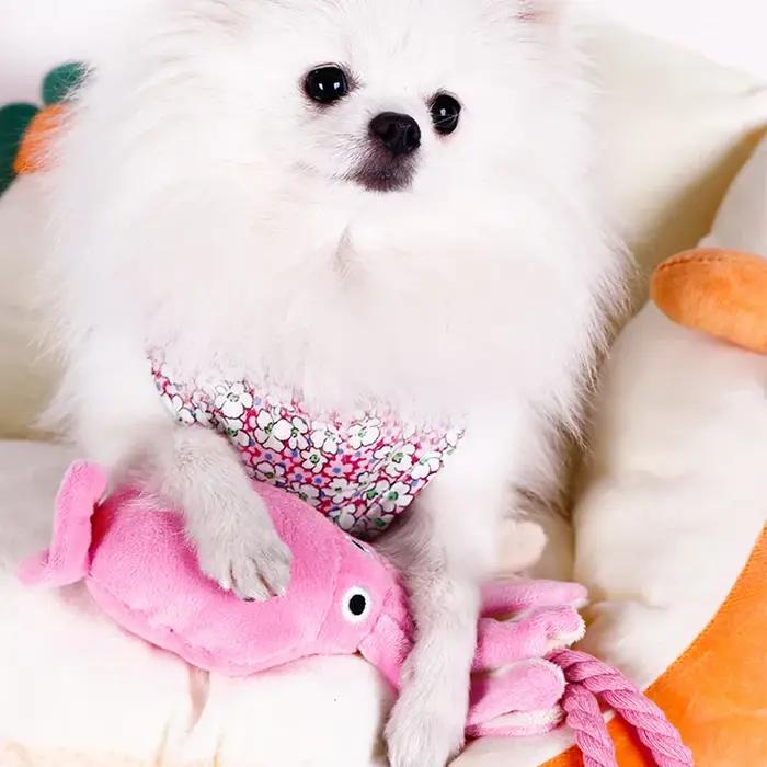 Jouet en peluche en forme de poulpe pour chiens et chats, jouet grinçant et à mâcher, fournitures pour animaux de compagnie, jeu interactif pour chiots et chats, cadeau pour animaux de compagnie
