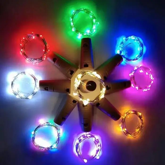 Lumières LED en liège pour bouteille de vin 1/2/3M, Mini guirlande lumineuse féerique, pour bouteill