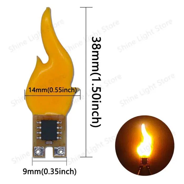 5V Led Cob Flash bougies Edison flamme LED Filament Diode fête d'anniversaire décoration ampoule accessoires bougie